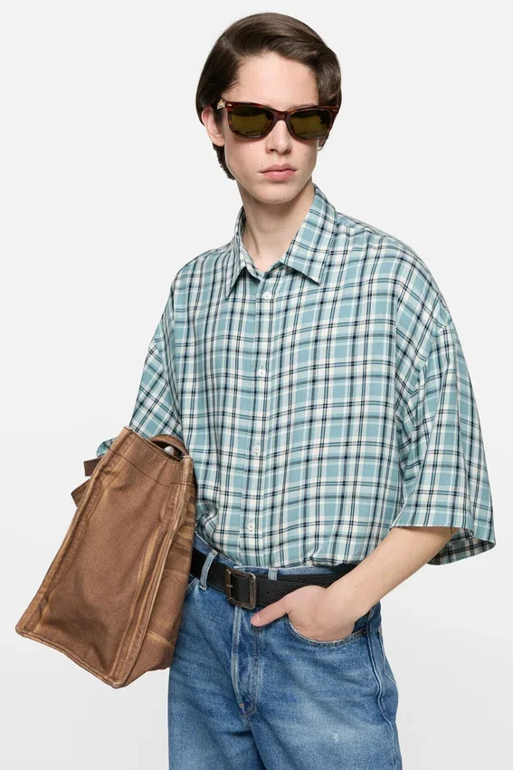 Checked flannel shirt