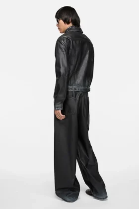 Coated denim jacket