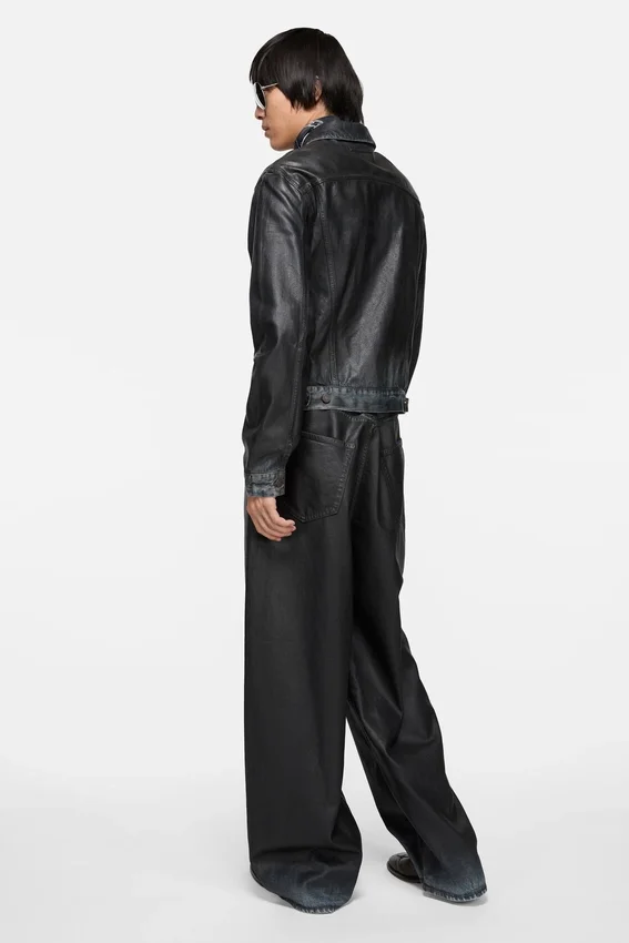 Coated denim jacket