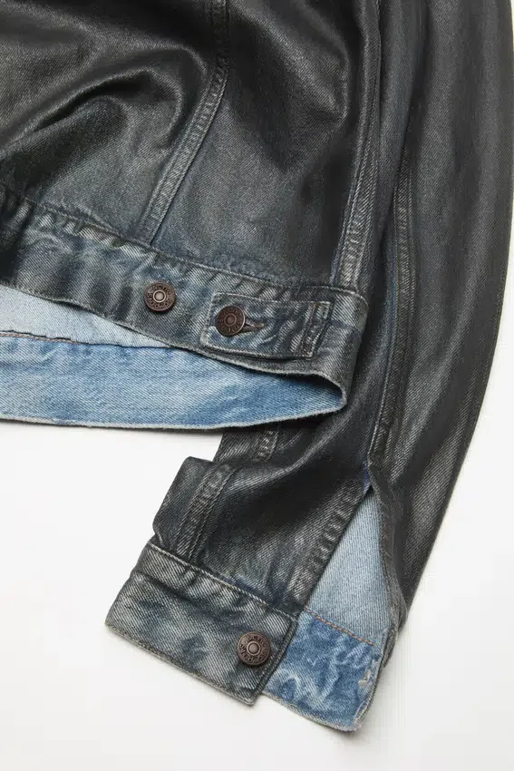 Coated denim jacket