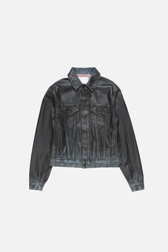 Coated denim jacket