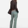 Coated twill suit trousers