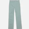 Coated twill suit trousers
