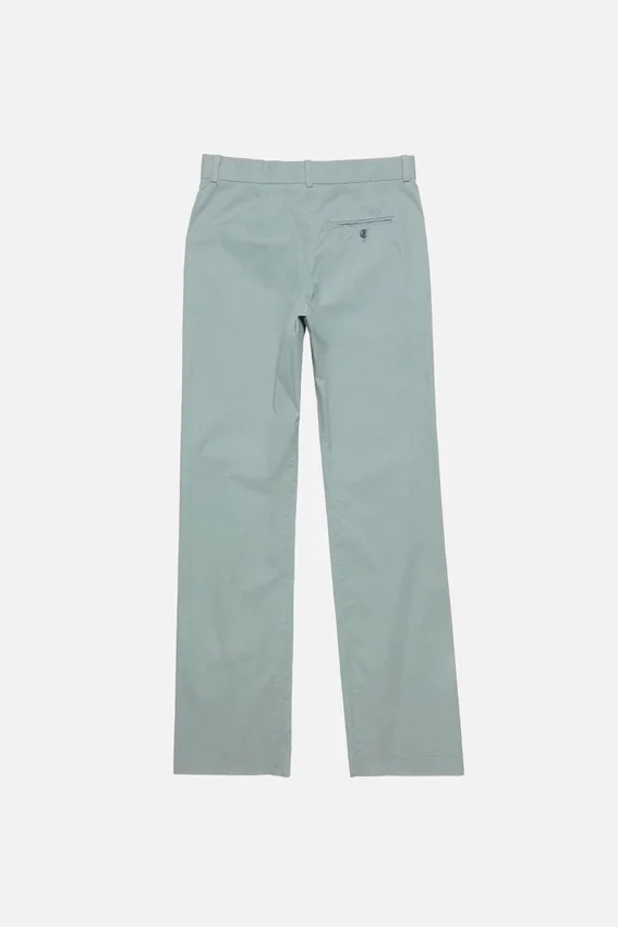 Coated twill suit trousers
