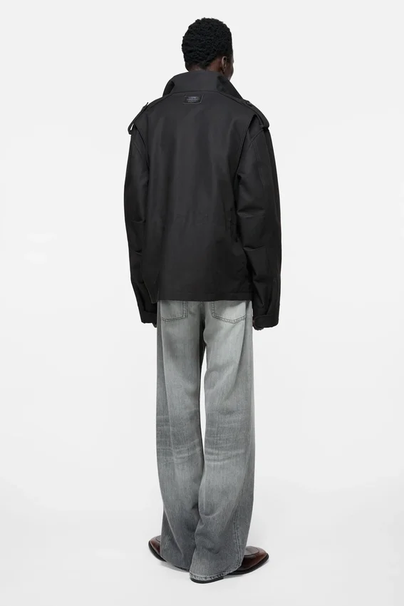 Cotton satin blouson jacket