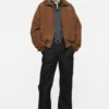Cotton satin cargo trousers