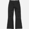 Cotton satin cargo trousers