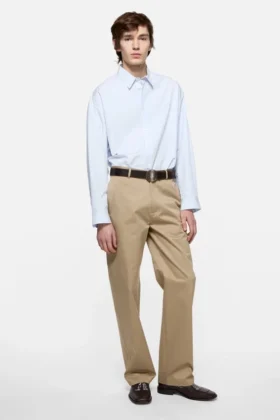Cotton satin trousers