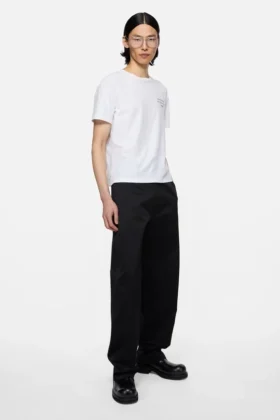 Cotton satin trousers