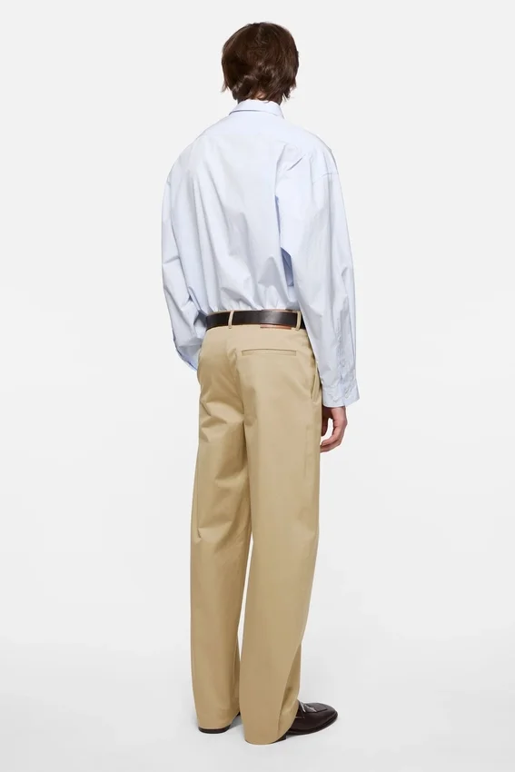 Cotton satin trousers