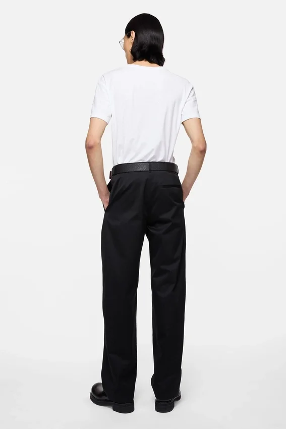 Cotton satin trousers