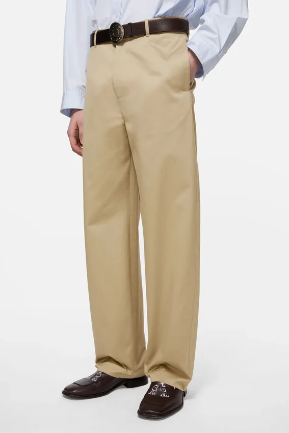 Cotton satin trousers