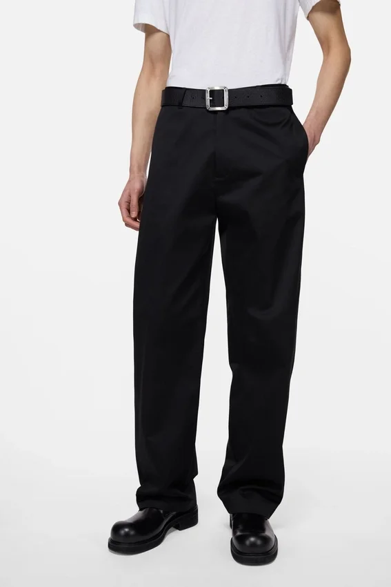 Cotton satin trousers