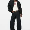 Creased denim jacket