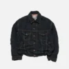 Creased denim jacket