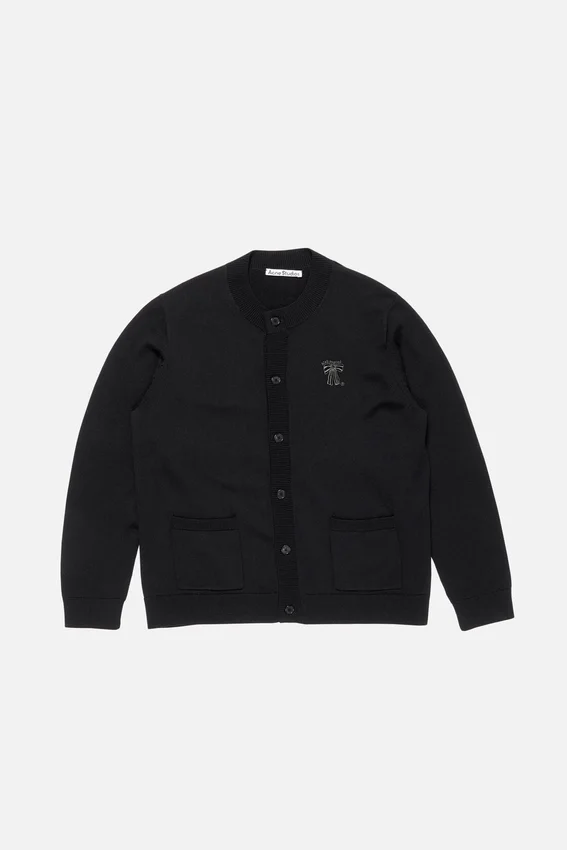 Crewneck bow logo cardigan