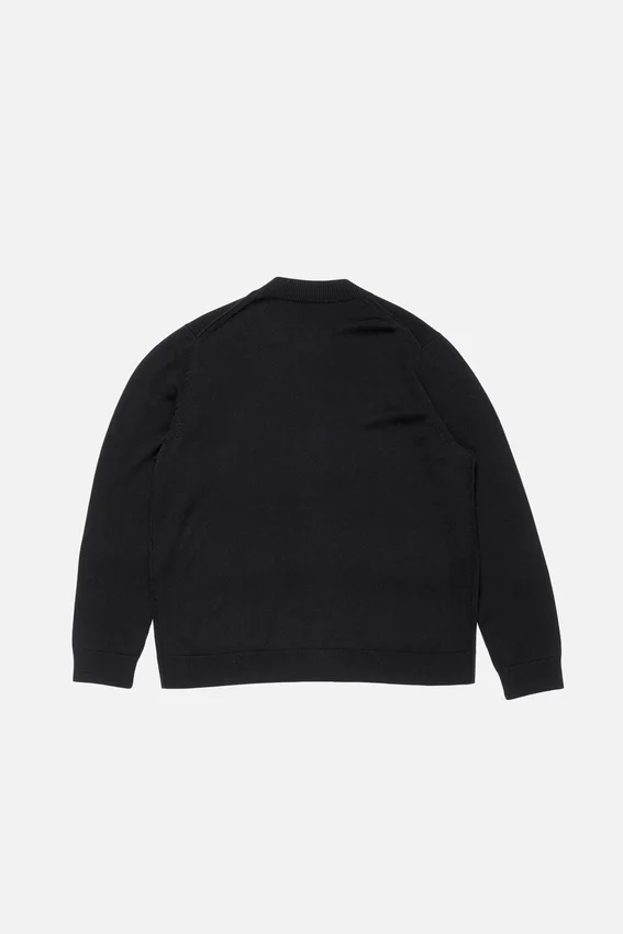 Crewneck bow logo cardigan