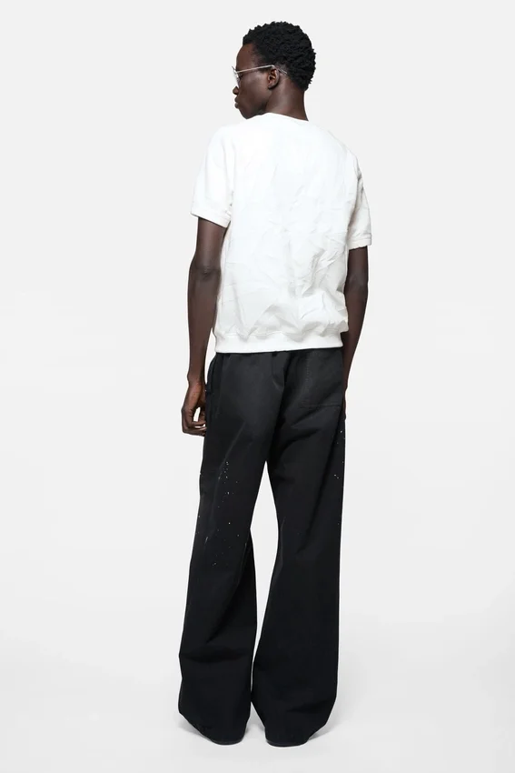 Crinkled fleece t-shirt