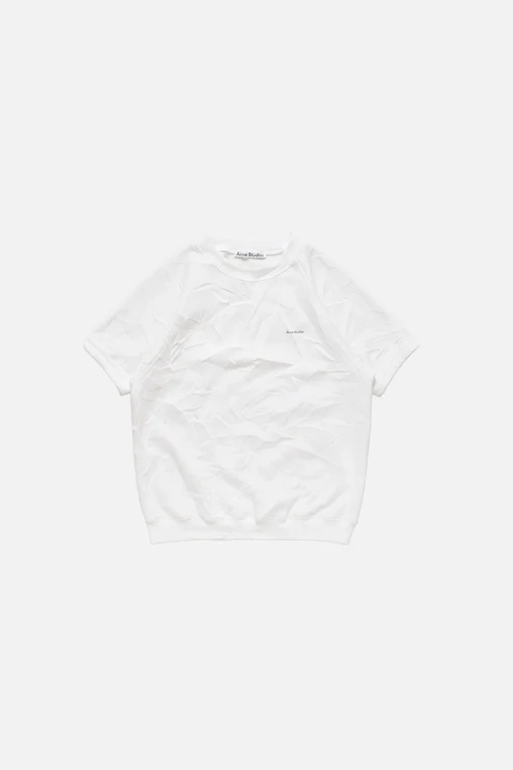 Crinkled fleece t-shirt