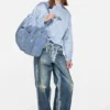 Crinkled graphic t-shirt
