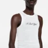 Crinkled printed tanktop