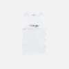 Crinkled printed tanktop