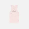 Crinkled printed tanktop