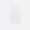 Crinkled printed tanktop