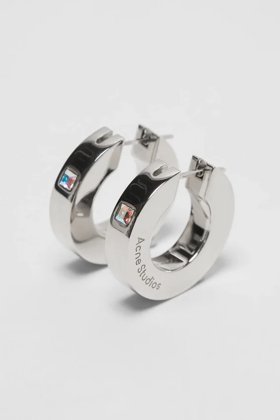 Crystal hoop earrings
