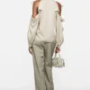 Cut-out blouse with bow