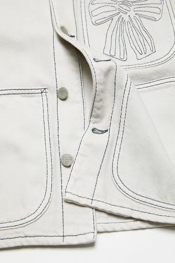 Denim blouson jacket