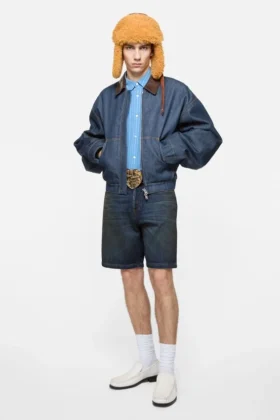 Denim bomber jacket