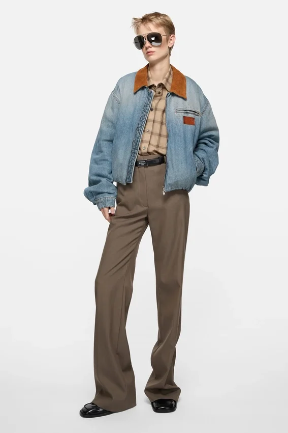 Denim bomber jacket
