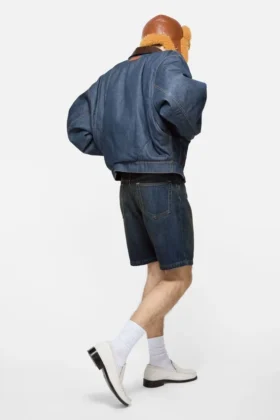 Denim bomber jacket