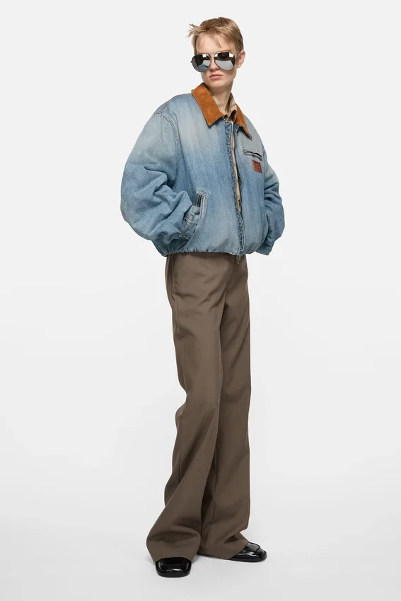 Denim bomber jacket