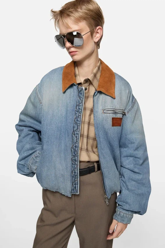 Denim bomber jacket