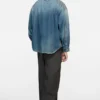 Denim button-up shirt