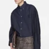 Denim button-up shirt