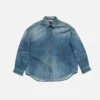 Denim button-up shirt