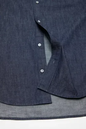 Denim button-up shirt