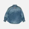Denim button-up shirt