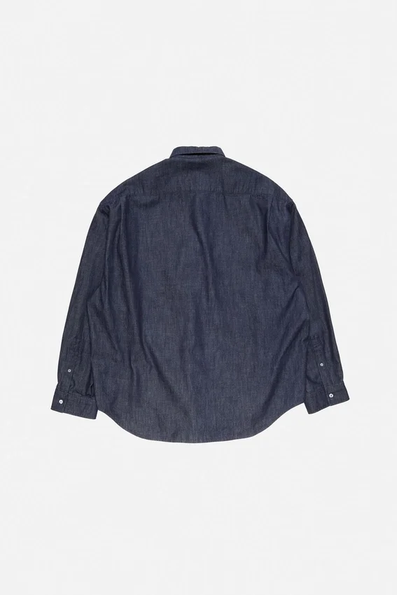 Denim button-up shirt