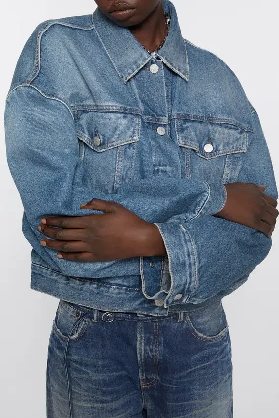 Denim jacket - Relaxed cropped fit