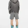 Denim jacket with hood