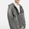 Denim jacket with hood