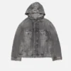 Denim jacket with hood