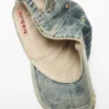 Denim logo cap