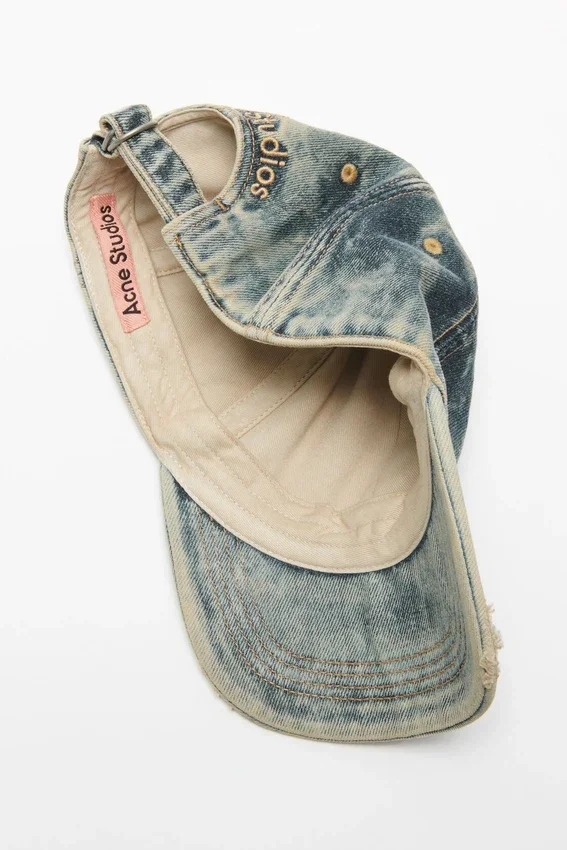 Denim logo cap