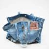 denim print tote