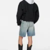 Denim shorts with belt